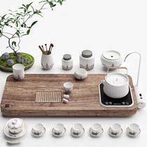 Pick up the whole ebony wood tea tray Tea Sea four-in-one electric pottery kung fu tea set Wujin Stone tea tray