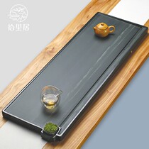 Shiliju natural black gold stone tea tray Household stone dry tea table living room Tea sea creative Kung Fu tea set