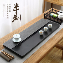Shiliju natural Wujin Stone tea tray home simple modern stone Tea Table large and small drainage kung fu tea set