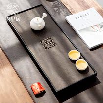 The whole piece of Wujin Stone Tea Plate Large and Small Stone Natural Simple Water Storage Dry Bubble Plate Japanese Tea House Household