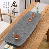 Shiliju natural jet black Jinshi tea tray Household simple whole original stone single-layer small tea table dry tea tray