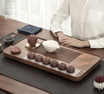 Shiliju solid wood tea tray Household simple tea table Kung Fu tea set Japanese-style monolithic drainage drawer type