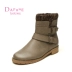 Thời trang Daphne / Daphne thoải mái khi thủy triều Anh giản dị đầu tròn giày đế bệt bốt trẻ em Giày ống