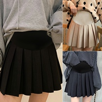 Pregnant woman half-body dress autumn and winter outside wearing small sub-toabdominal a short skirt spring-autumn fashion 100 lap bag gluteal pleats for winter