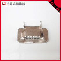 Stainless steel cable tie tooth buckle Steel buckle L buckle fastener Electric box power pipe steel belt accessories 304 stainless steel tooth buckle