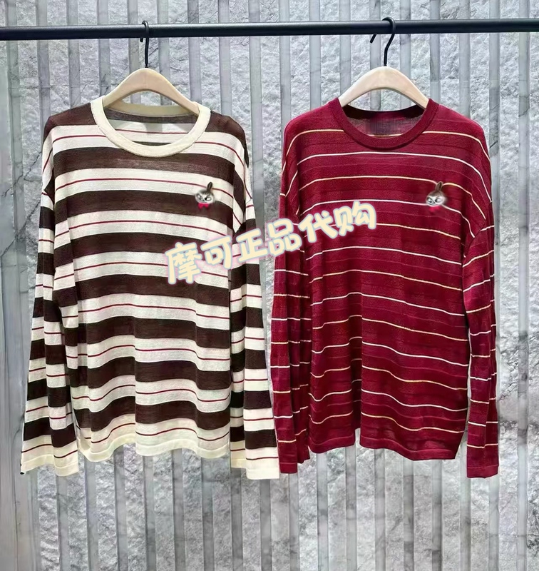 [Moomin Series] Authentic 2026 Autumn New Product Xiaomei Zhangzai Lightweight Striped Knit Sweater Mbf3Swt031