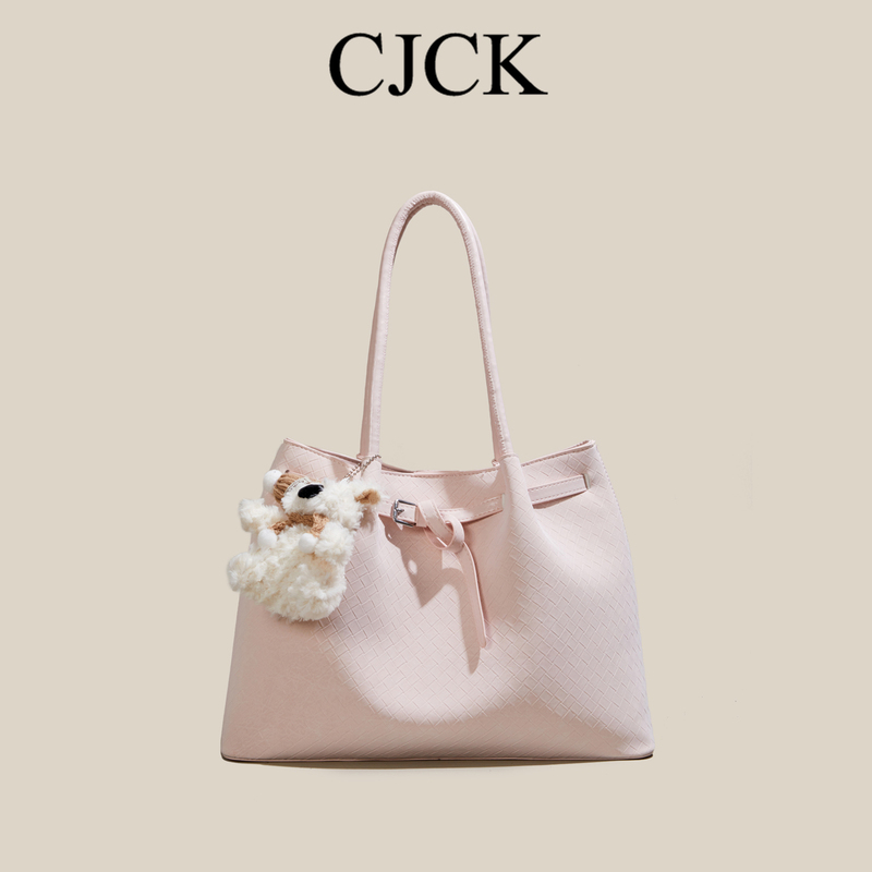 High-End Pink Tote Bag 2026 New Korean Style Lazy Style Underarm Bag Large Capacity Commuter Shoulder Bag High-End Pink Tote Bag 2026 New Korean Style Lazy Style Underarm Bag Large Capacity Commuter Shoulder Bag