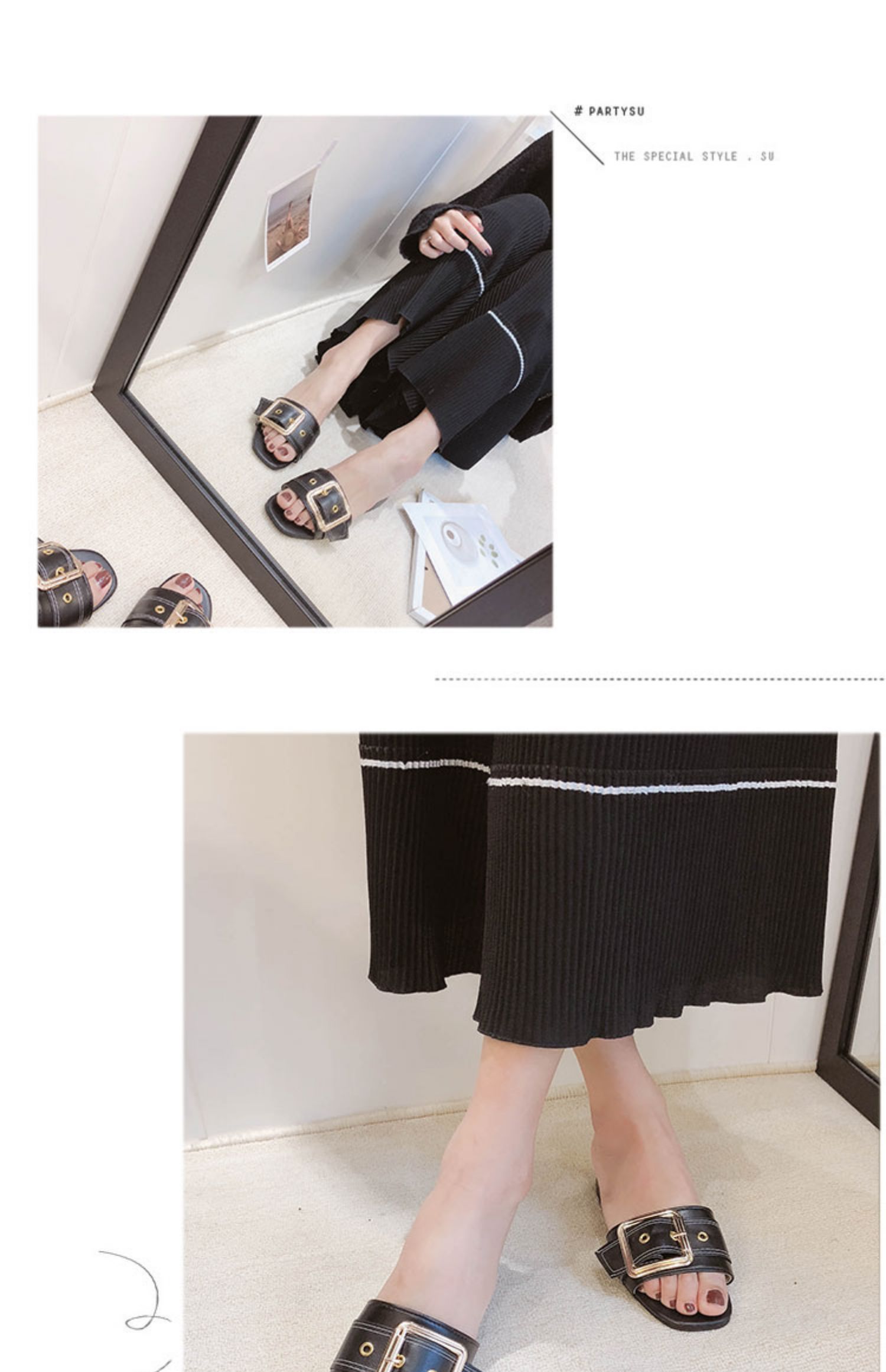 Dép nữ 2019 hè mới thời trang mới mặc một từ dày với một nửa kéo hoang dã Hàn Quốc sóng cát retro - Dép shop giày dép nữ