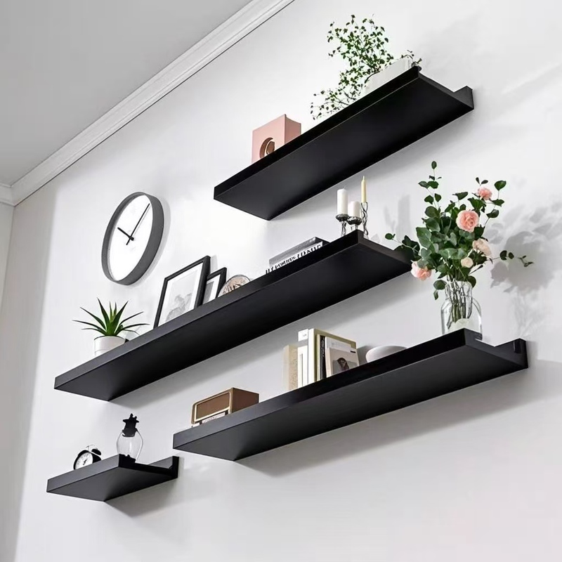 Solid Wood Wall Shelf, Nail Art Shelf, Wall-Mounted Kitchen Storage Shelf, Living Room Background Decoration Display Rack Solid Wood Wall Shelf, Nail Art Shelf, Wall-Mounted Kitchen Storage Shelf, Living Room Background Decoration Display Rack