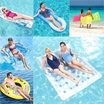 Thickened single and double inflatable floats for adults and children floating boards swimming rings floating air cushions floating beds water chairs sofas