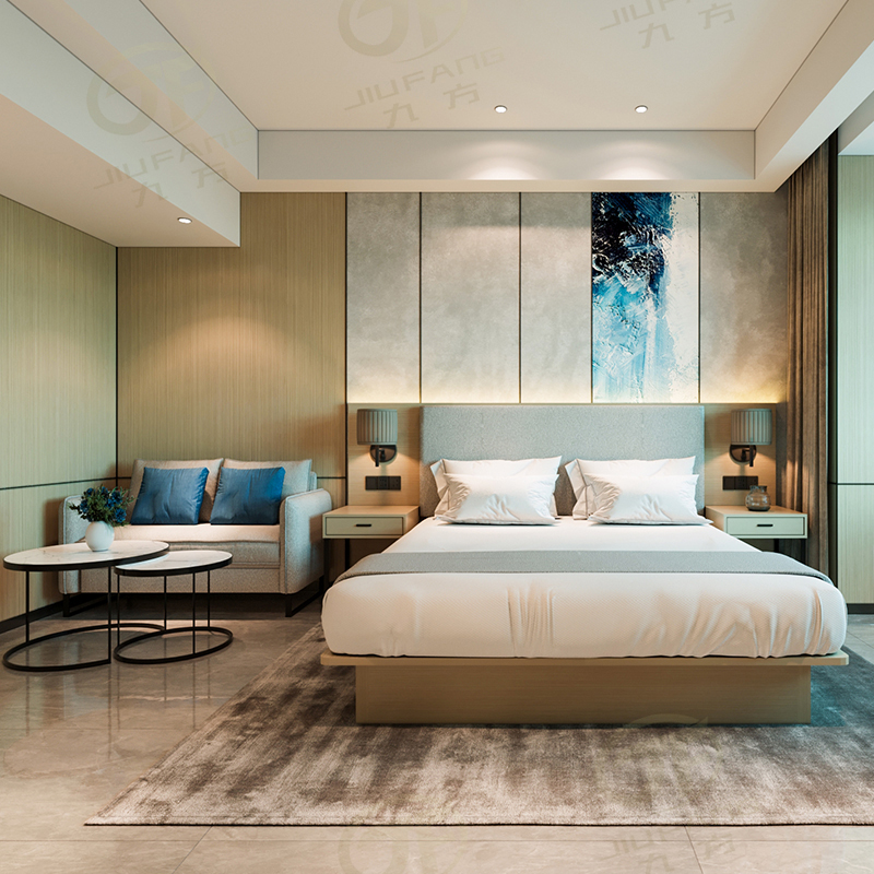 Custom Hotel Furniture Bed guesthouses Bed Manufacturer Punctuo single rooms Full apartment Folk Sleeping Single Bed minimalist Hyundai-Taobao