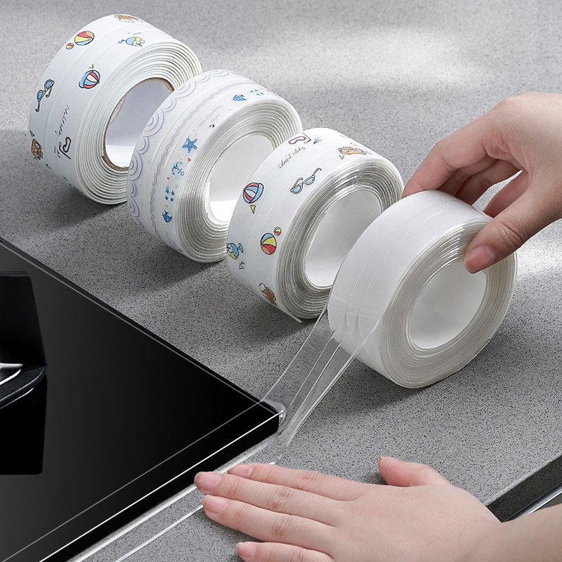 Japanese kitchen oil-proof sticker stove table waterproof sealing edge gas stove oil-proof sticker anti-mildew self-adhesive high temperature resistant american sewing sticker