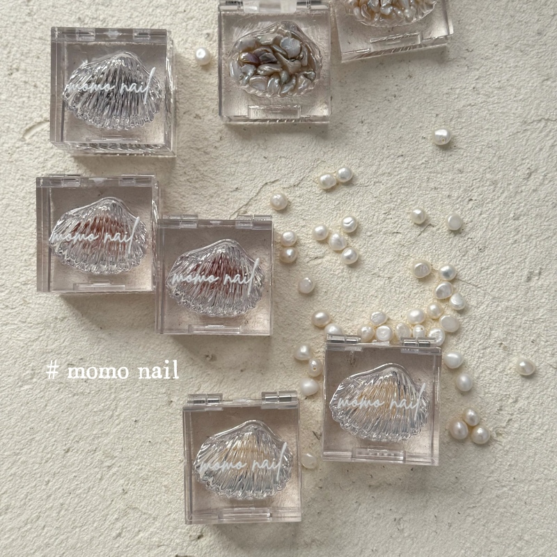 Momo Nail Petal Broken Silver Nail Art Pearl Nail Decoration