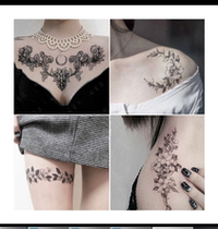 Flower arm tattoo decal Waterproof sexy long-lasting simulation chest clavicle half arm painted female tattoo net red tattoo sticker