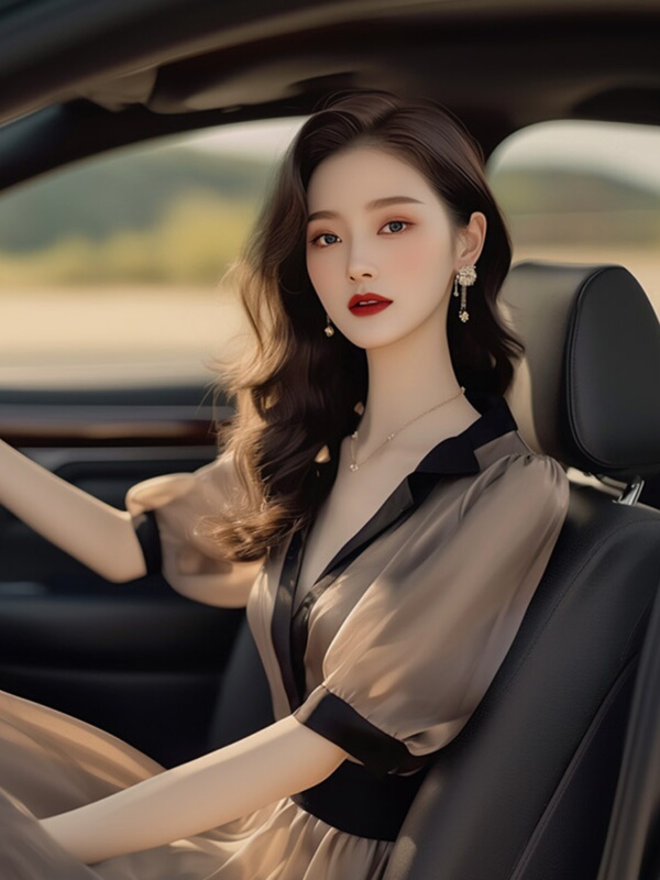 Unique High-End Elegant Coffee-Colored Dress, 2025 Summer Niche Design, Beautiful and Beautiful Long Skirt