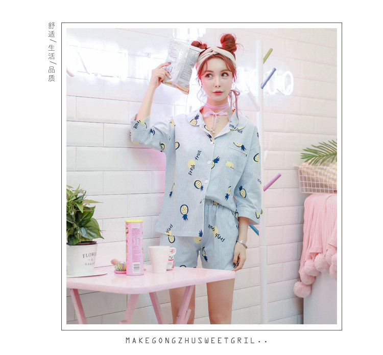 Pyjama pour femme      en Coton à manches - Ref 2994467 Image 15