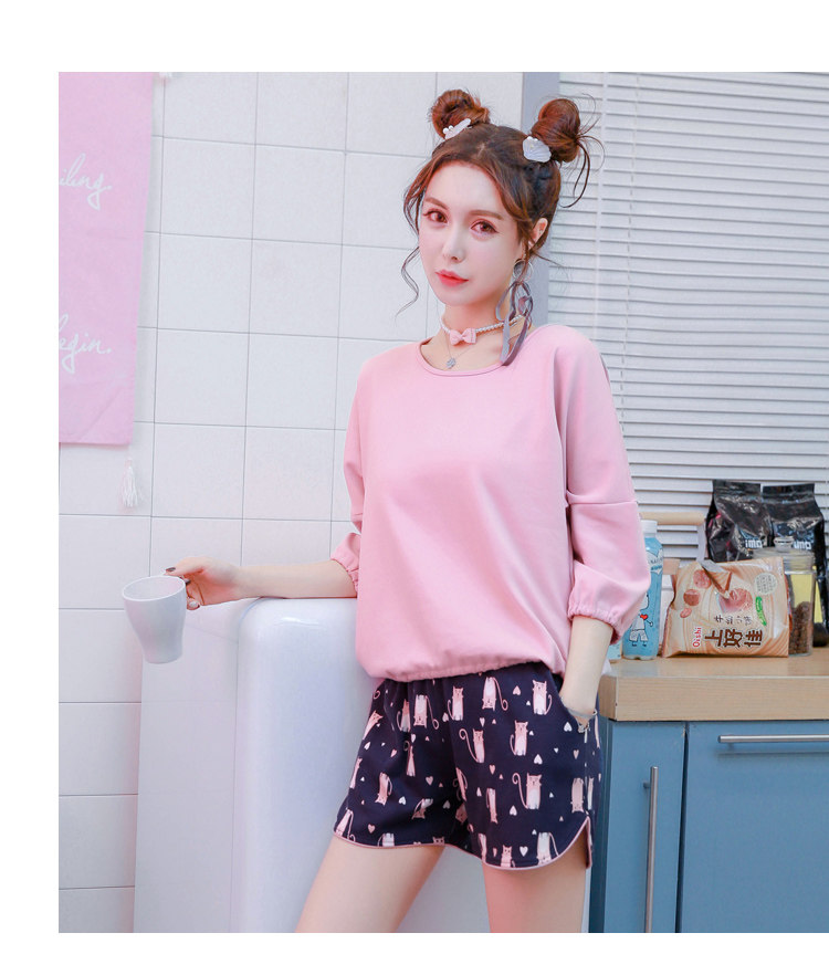 Pyjama pour femme      en Coton à manches - Ref 2994467 Image 28