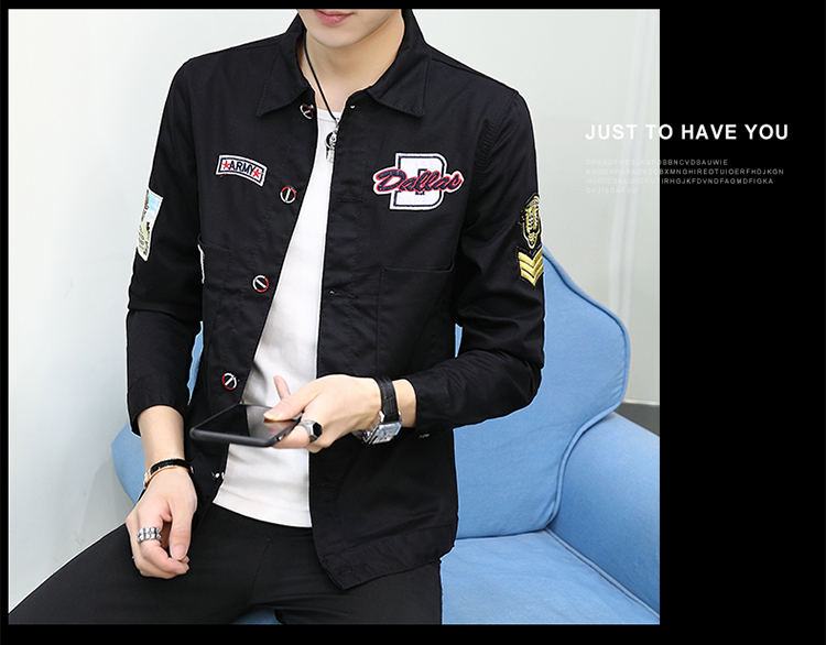 Áo khoác nam mùa thu denim nam phiên bản Hàn Quốc của xu hướng tự tu dưỡng quần jean đẹp trai quần áo mùa xuân và áo khoác mùa thu trang phục