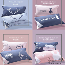 Japan gp pure cotton pair of pillow towel high-end couple gauze pillow cover single pillow non-slip does not fall off