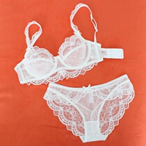 Autumn new underwear female sexy ultra-thin transparent temptation sexy lace large size push-up bra E cup bra