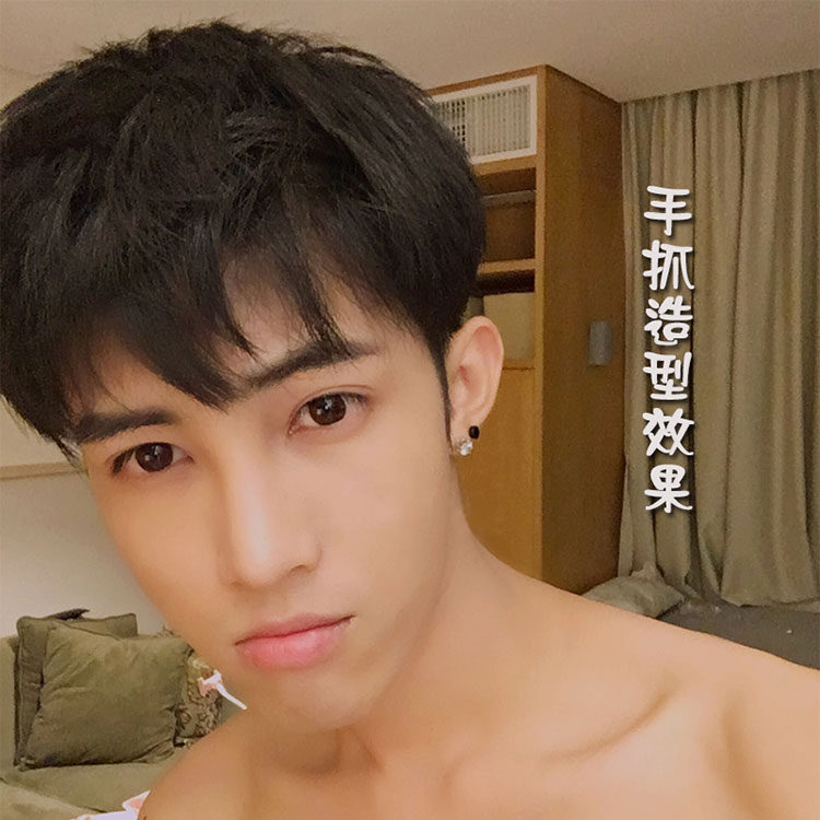 男假发短发韩版帅气男生逼真短直发时尚自然男士蓬松随意学生黑色