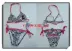 Bộ ba màu hoạt hình dễ thương cho bé gái Bộ đồ bơi bikini xẻ tà Disney Minnie Áo tắm cho bé gái 2-4 bé - Bộ đồ bơi của Kid Bộ đồ bơi của Kid