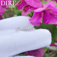 PT950 Platinum 24 Points Cultured Diamond Row Ring HPHT Broken Diamond Ring for Women, Versatile Tail Ring, Light and Exquisite Diamond Ring for Women