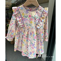 Girls Korean version Broken Flowers Dress 2021 Summer dress New Yangqi Trendy Net Red Boy Dress High-end Little Girl Skirt