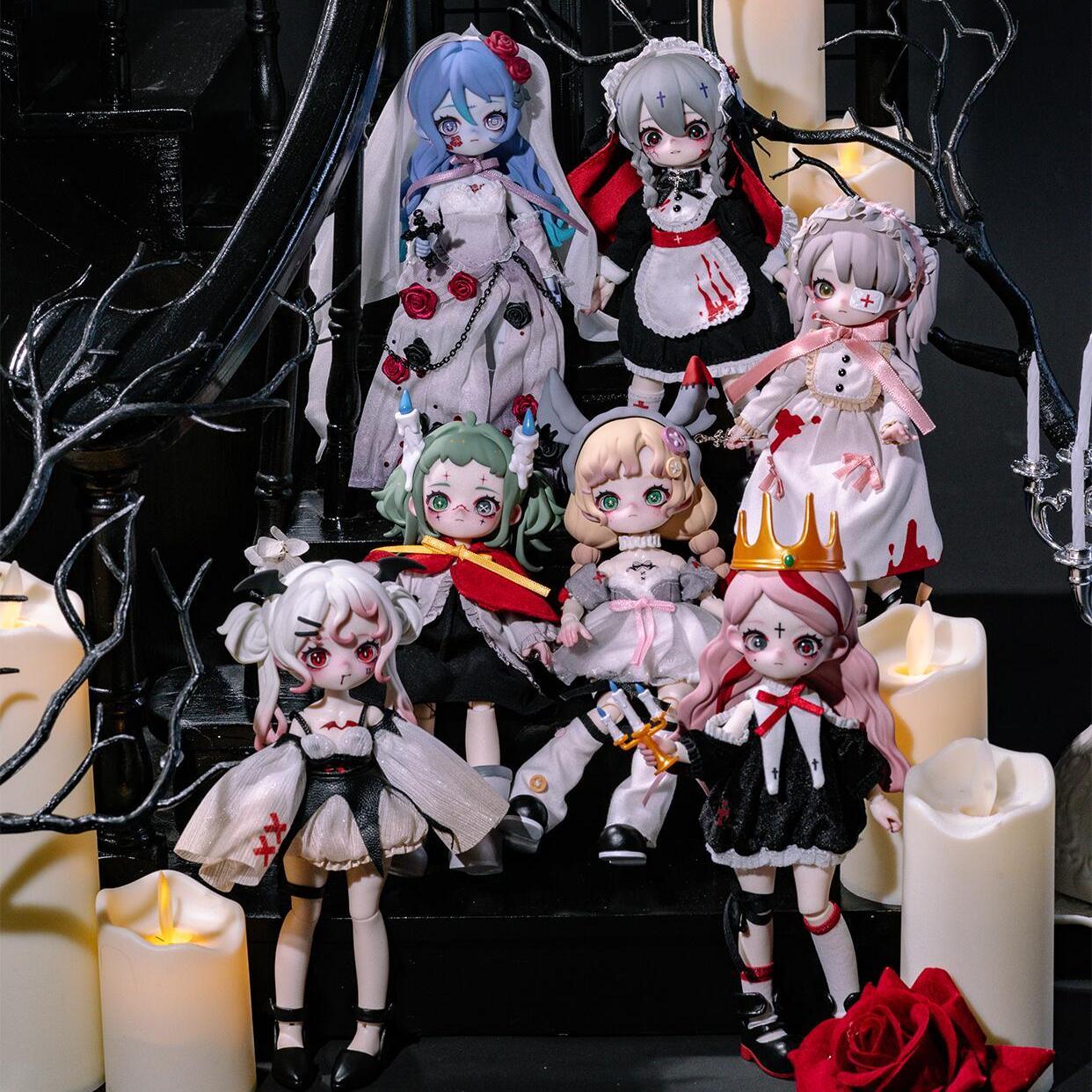 スポット本物 Nyssa Nisa グロテスクナイトメアシリーズ BJD ブラインドボックス アクションフィギュア トレンディなプレイフィギュア 女の子へのギフト