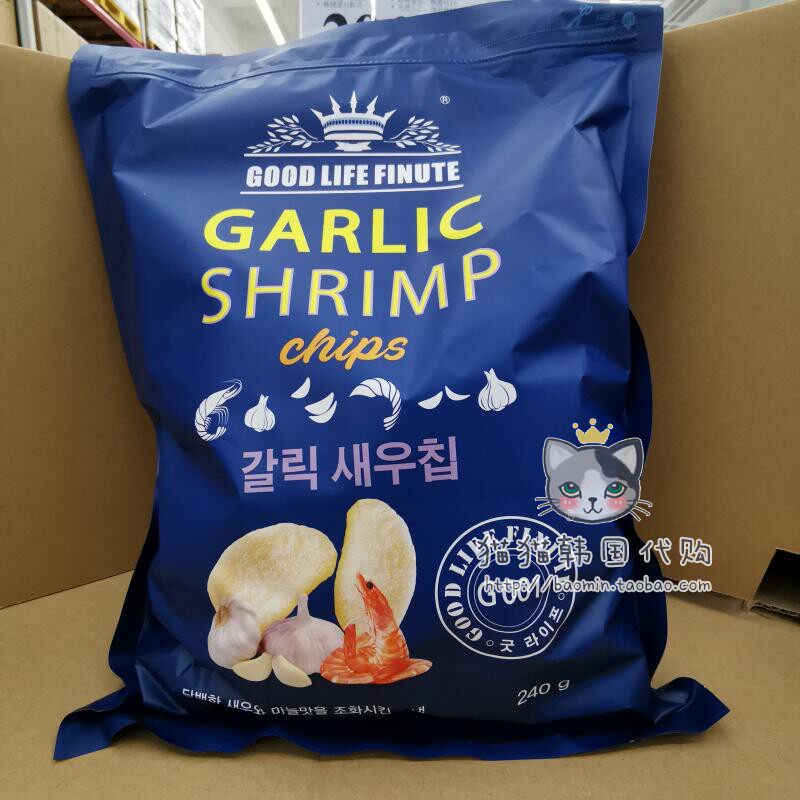 Sam South Korea Imports Mega-Packs Snack Puffed Potato Chips Anecole garlic Taste Shrimp Flakes No. brand240g490g