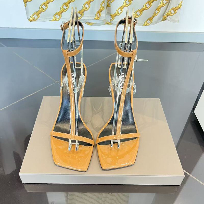【Big Deal】(50% Off 3200) 4/11 Versace Women's Shoes with One-Strap High-Heeled Sandals 【Big Deal】(50% Off 3200) 4/11 Versace Women's Shoes with One-Strap High-Heeled Sandals