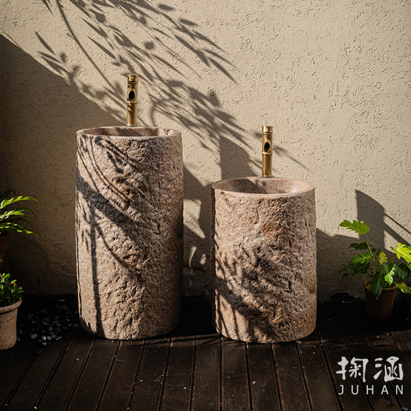 Courtyard Imitation Stone Wash Basin Integrated Pedestal Basin Garden Stone Floor-Standing Wash Basin Villa Outdoor Wash Basin Courtyard Imitation Stone Wash Basin Integrated Pedestal Basin Garden Stone Floor-Standing Wash Basin Villa Outdoor Wash Basin