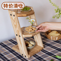 Juhan solid wood succulent flower rack desktop storage rack home living room balcony potted plant rack multi-functional display rack