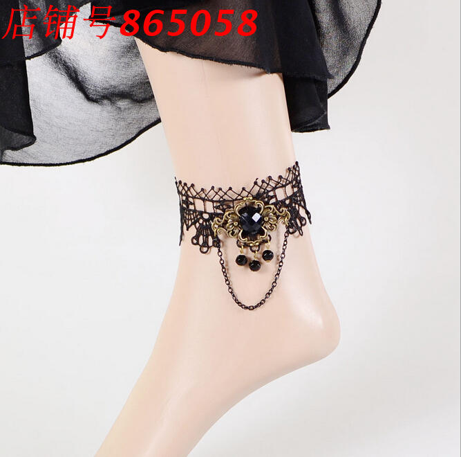 Thời trang cá tính vòng chân Đôi môi đỏ phóng đại retro vòng chân nữ vòng chân Hộp đêm DS nữ ca sĩ trang sức DJ lắc chân nữ inox