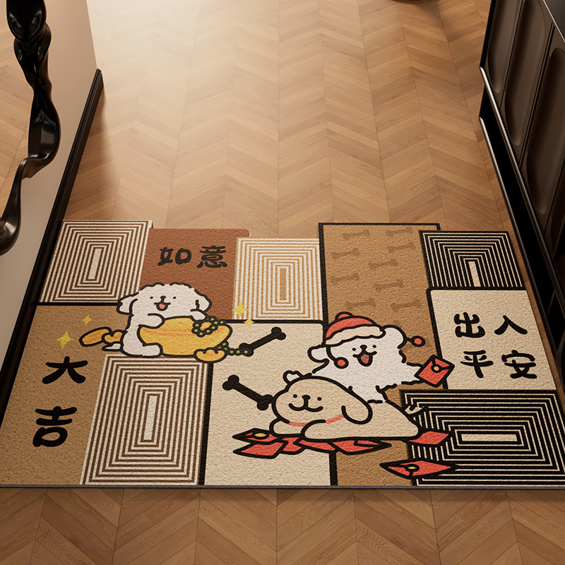 Коврик Entrance door mat черный кот 60x90 см