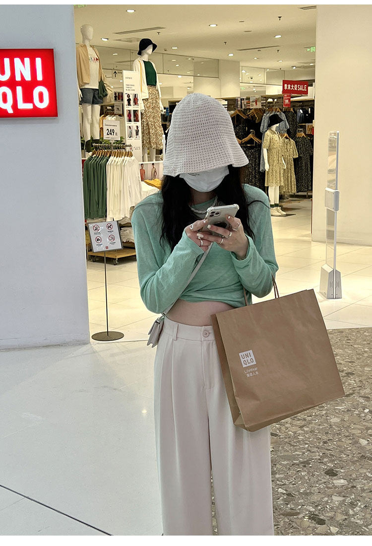 粉色阔腿裤女春秋新款高腰垂感宽松显瘦西装拖地裤夏季休闲直筒裤详情46