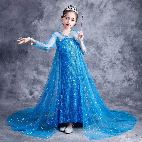 Aisha Princess Dress Girls Aisha Queen Frozen Aisha Dress Summer Trailing Genuine New Dress