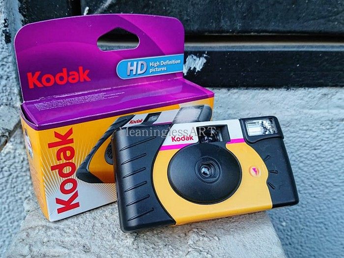 Kodak 800 Film Disposable Film Machine 135 i.e. abandons the flash portable film camera point-and-shoot side-axis camera