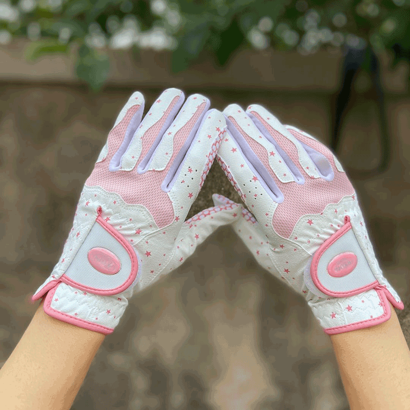 Golf gloves women's left and right hands imported ultra-fiber cloth comfortable soft silicone non-slip wear-resistant elasticity