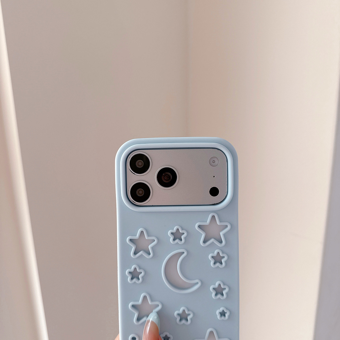 Cutout Stars Crescent Moon iPhone Case