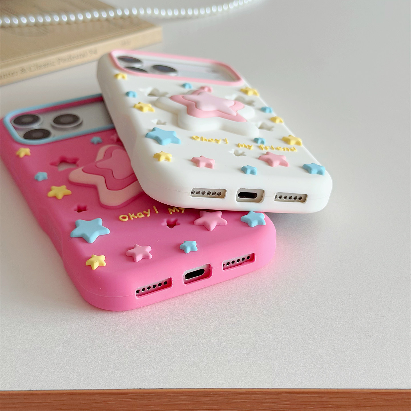Layered Star Artwork Okay My Friend iPhone Case