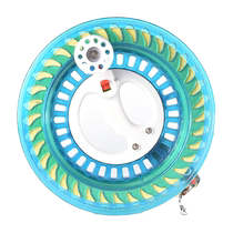 Blue crystal large bearing kite reel with 900 meters fly line and connector 3 strands spring latch lock