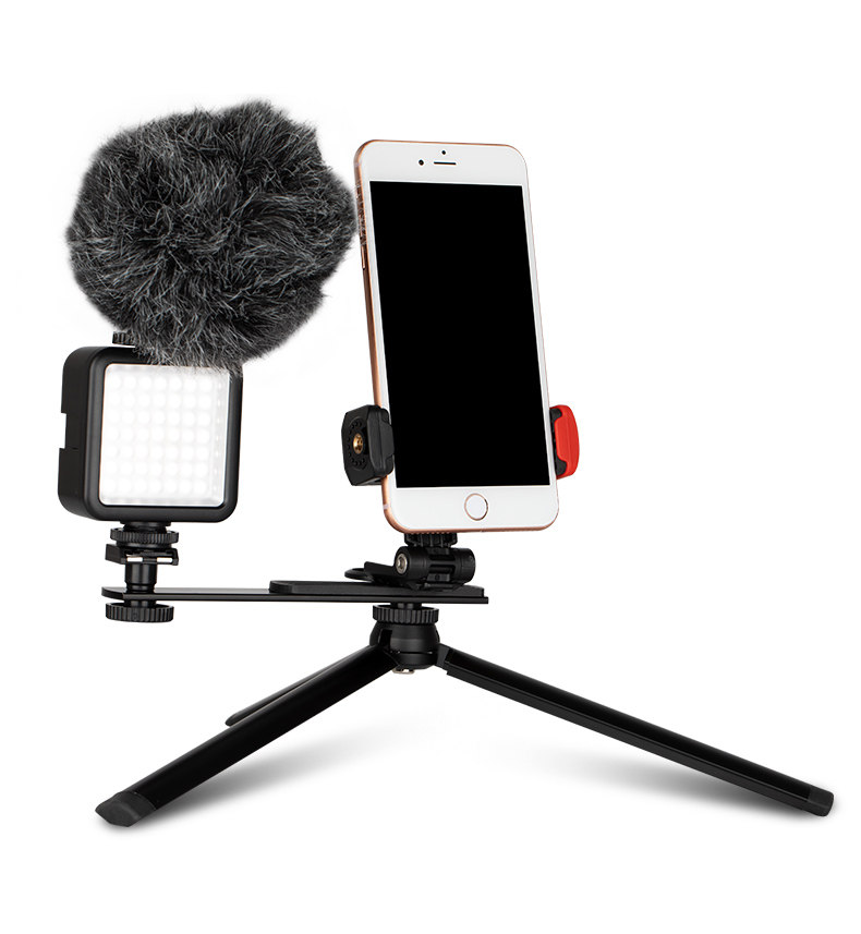 ptz stabilizer, word crossbar, dual  live support, supplement flash, microphone, mobile phone photography hot and cold boots