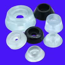 Furniture tables and chairs anti-collision increase moisture-proof transparent foot nails black chassis instrument conical trapezoidal round foot pad shock absorption