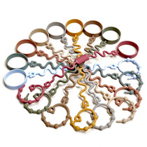 Silicone stroller teether pacifier anti-drop chain bottle chain adjustable hanging toy silicone anti-drop rope chain portable