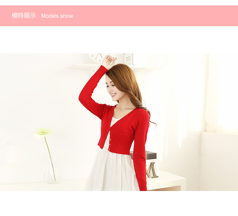 Bên ngoài của phụ nữ mùa thu cardigan áo len áo Hàn Quốc phiên bản của áo len mỏng đoạn ngắn Slim dài tay khăn choàng điều hòa không khí áo triều thời trang nữ cao cấp