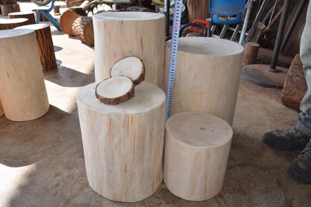 Xiangsong gỗ khối gỗ cọc gỗ gỗ cọc gỗ rắn trụ gốc khắc phân lớn bảng cơ sở nhỏ trụ gỗ cây trụ hoa đứng - Các món ăn khao khát gốc ghế gốc cây đẹp