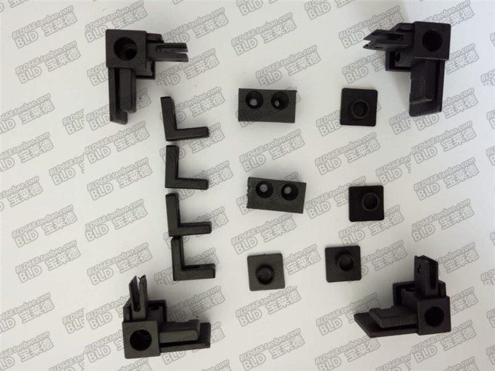 Three-push gold steel mesh window screen corner code accessories aluminum plastic corner code small corner code small three-push connector manufacturer direct-Taobao