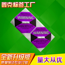 Adhesive Anticollision Label Stick Logistics Protective Shock Indicator Quality Imported Wooden Box Shock Proof