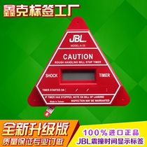 Shock time display label Anti-impact label JBL SHOCKTIMER vibration time display